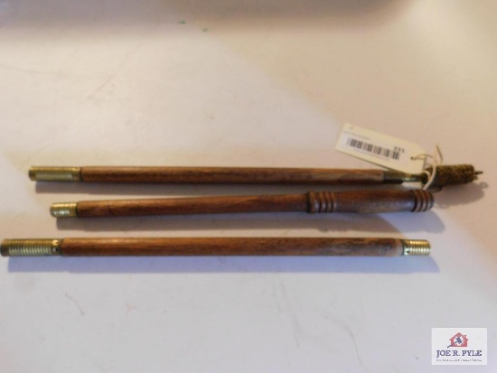 Wood and Brass Shotgun Cleaning Rod with Brush end