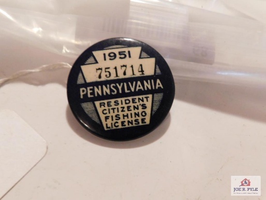 Hunting License Round Badge Type 1951 Pennsylvania #751714