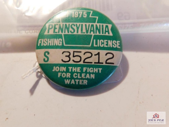 Hunting License Round Badge Type 1975 Pennsylvania #35212