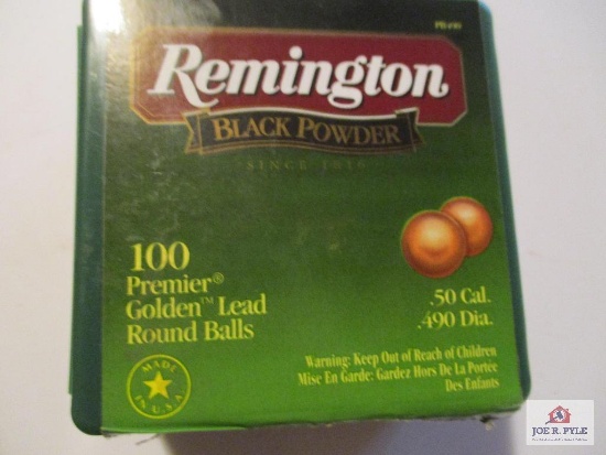 Remington 50cal 490 DIA Premier Golden Lead Round Balls 64 count