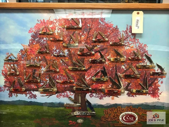 Case Family Tree, 30 Piece- 41"X32" Wall Hanging Display