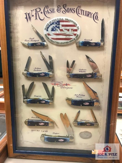 Case- Stars and Stripes 10 Piece 13"X20" Wall Hanging Display w/ Certificate
