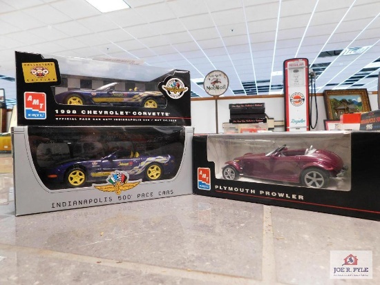 diecast Indy500 pace car, Plymouth prowler and 98 corvette