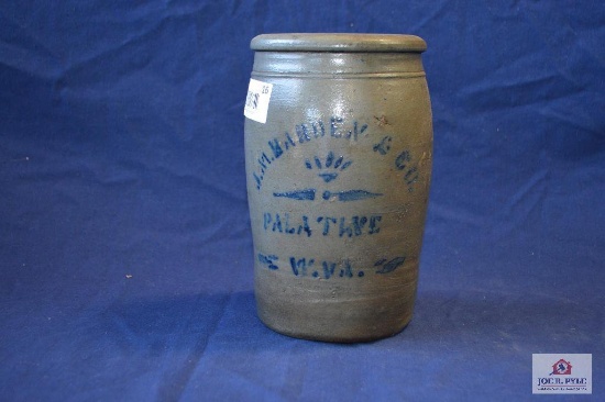 1/2 Gal JM Harden & Co. Palatine WVA w/crest