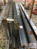 3 SECTIONS OF STEEL PALLET SHELVING (12' HIGH, 3 SHELVES PER SECTION)
