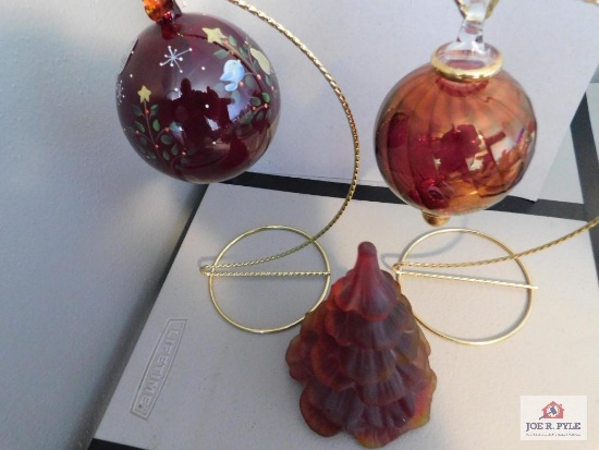 Hand Blow Glass Ornaments & Tree
