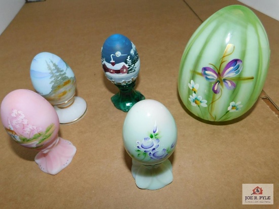 Fenton Hand painted Eggs