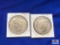 TWO US PEACE SILVER DOLLAR COINS: 1934-S, 1934-D