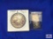 LOT OF (2) PIECES: 1989-S PROOF COIN + CARSON CITY 