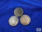 THREE US ONE CENT COINS: (3) 1844