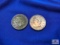 TWO US ONE CENT COINS: (2) 1852