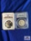 TWO 1966 KENNEDY HALF DOLLARS: (1) GRADED MS65, (1) UNGRADED