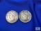 TWO US ONE CENT COINS: (2) 1853
