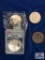MISCELLANEOUS LOT OF SILVER COINS: 2007 SILVER EAGLE, 1971-S SILVER CLAD EISENHOWER DOLLAR MS63,