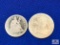 TWO US TEN CENT COINS: 1807 