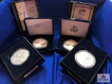 FOUR UNITED STATES MINT AMERICAN EAGLE SILVER COINS: (2008), 2010, 2014