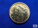 US $5 GOLD COIN 1906-D
