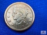 US ONE CENT COIN 1856 (SLANTING 