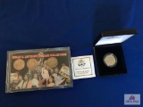 ANTHONY DOLLAR COINS: (1) 1999 PROOF COIN, SUSAN B. ANTHONY DOLLAR COLLECTORS SET