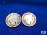 TWO US TEN CENT COINS: 1892-O, 1892