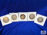 LOT OF (5) US HALF DOLLAR COINS: (3) 1900, 1902, 1915-S