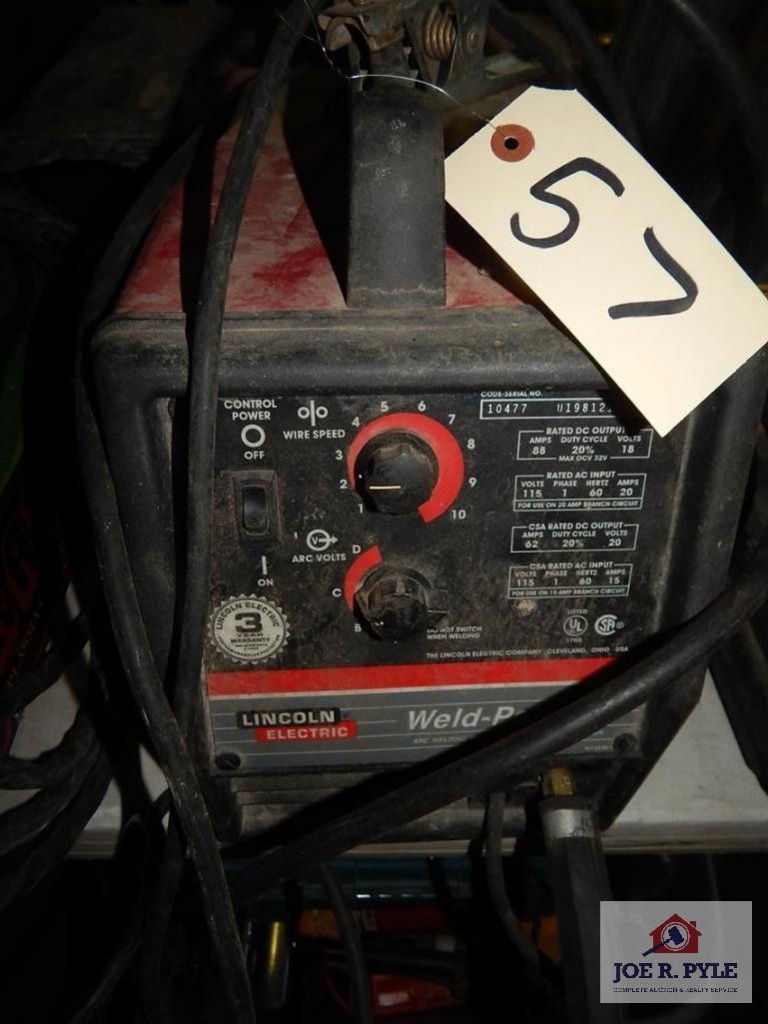 Lincoln Weld Pak 100 Mig Welder W Shield Heavy Construction Equipment Light Equipment Support Tools Online Auctions Proxibid Lincoln Weld Pak 100 Mig Welder W Shield Heavy Construction Equipment Light Equipment Support Tools Online Auctions Proxibid