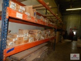 Three sections of pallet shelving