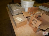 One lot of z-clips, Industrial adhesive, etc.