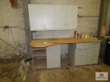 Workshop wall cabinet and contents