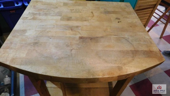 Rolling butcher block