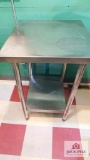Stainless steel work table approx. 24x24 inch