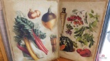 Vegetable on burlap paintings
