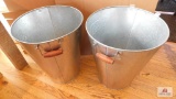 2 Galvanized tubs w/ handles