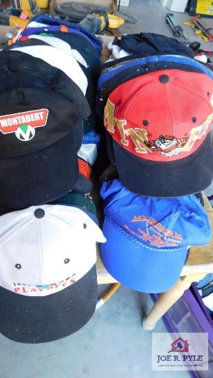 large collection of hats