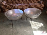 Two lighted end stands
