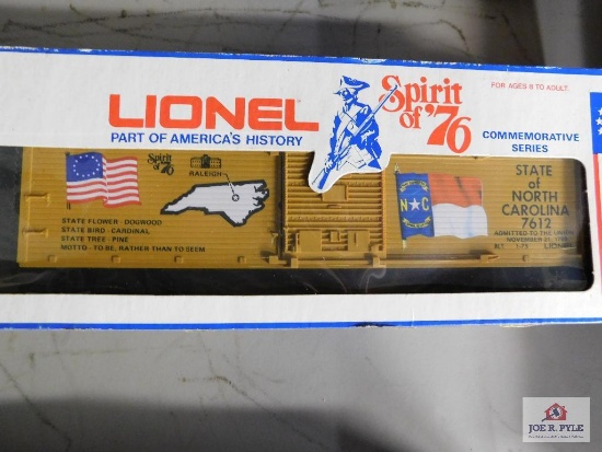 Lionel spirit of "76" North Carolina Box Car 6-7612