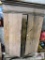 Wooden storage cabinet and contents