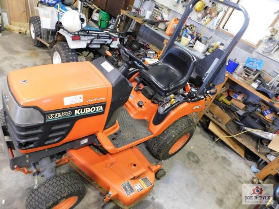 Kubota Model BX1500-54, 4WD, 569 Hrs., Power Steering 54" Cut, SN#55680 , 3pt. Hitch