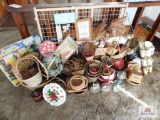 Group of baskets and decorative items