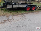 2005 HUGH Trailer 16ft x 6 1/2 ft, Dual Axel, Battery Operated winch Vin# 4PRUS162X5T001547
