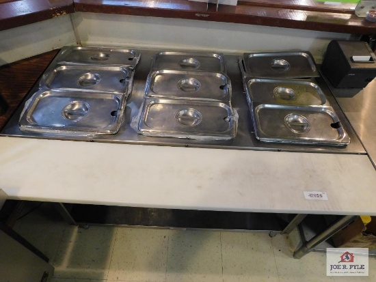 Stainless steel Hot Food Steamtable - 3 compartment 48x31x36