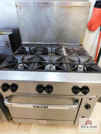 Vulcan 6 burner gas stove/oven 36x36x58
