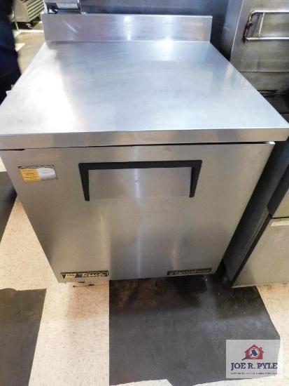 True stainless steel chest freezer with top work table 30x28x36