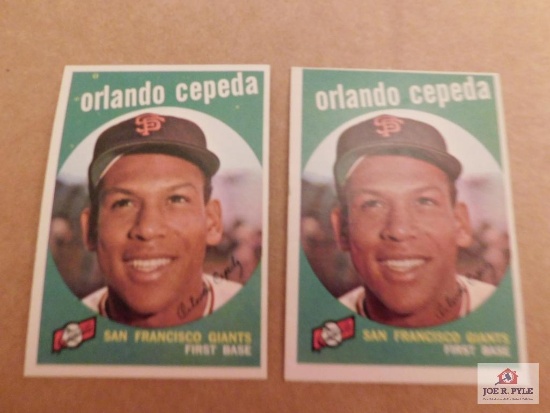 Two 1959 Topps Orlando Cepeda Rookie Cards
