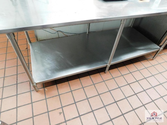 84x36x36 Stainless prep table w/ warming lights