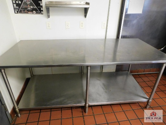 Stainless Steel prep table & shelf 84x36x36