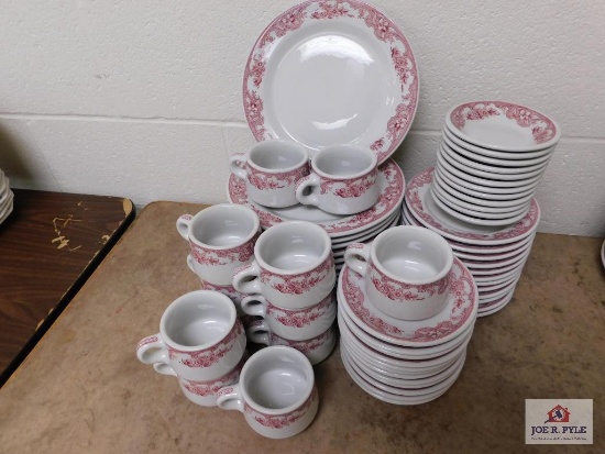 12pc place setting Wellsville majestic china vintage 1940's