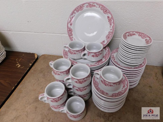 12pc place setting Wellsville majestic china vintage 1940's