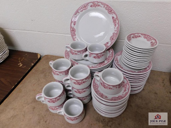 12pc place setting Wellsville majestic china vintage 1940's