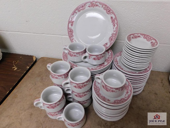 12pc place setting Wellsville majestic china vintage 1940's